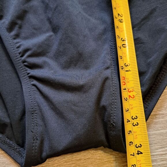 Ann Cole Essentials One Piece Swimsuit Summer Black Multi Color Size 16 NWT - Picture 5 of 14